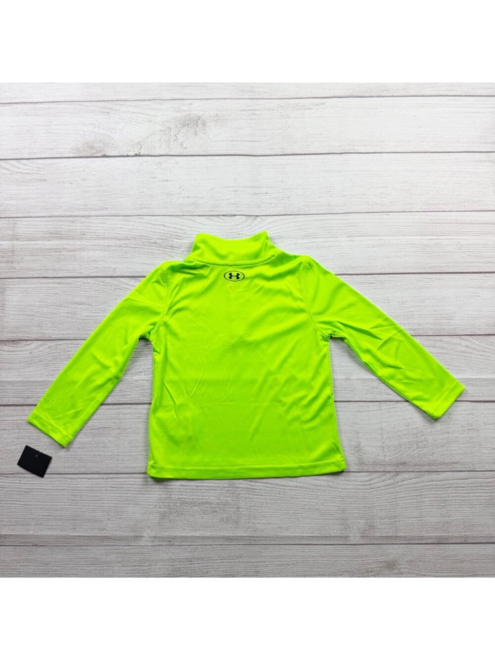 Under Armour Boys Neon Green Long Sleeve 1/4 Zip Pullover Shirt NWT 2T - Picture 4 of 4